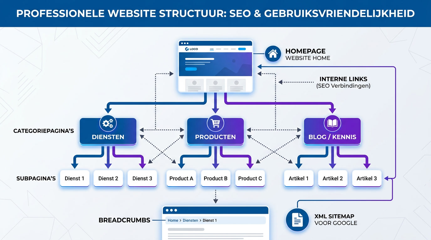 Website structuur: complete gids voor SEO en gebruiksvriendelijkheid