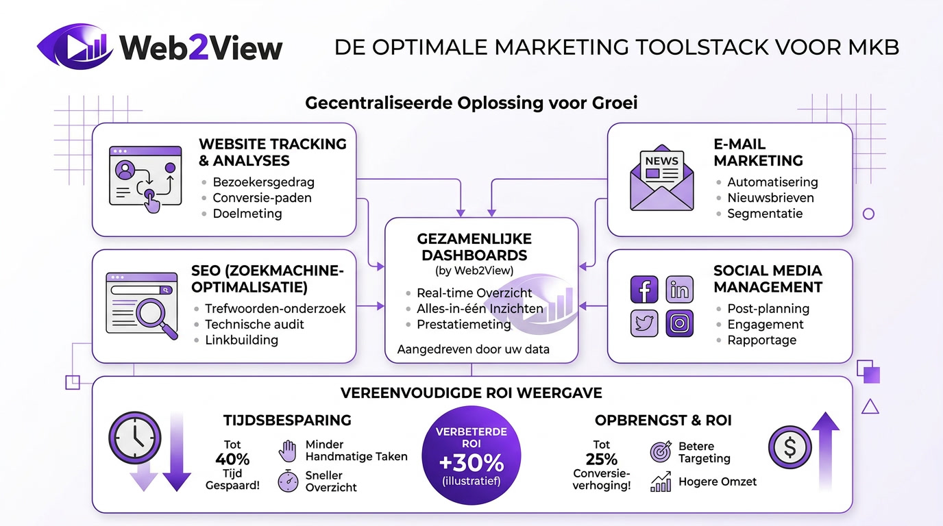 overzicht van een marketing toolstack voor mkb met roi en tijdsbesparing