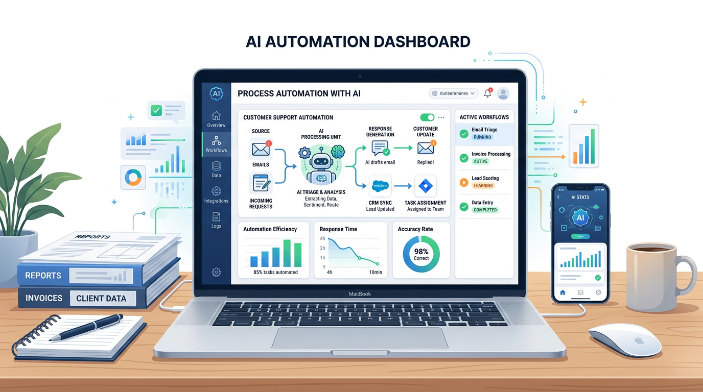 Processen automatiseren met AI: complete gids voor use cases, voordelen en stappenplan