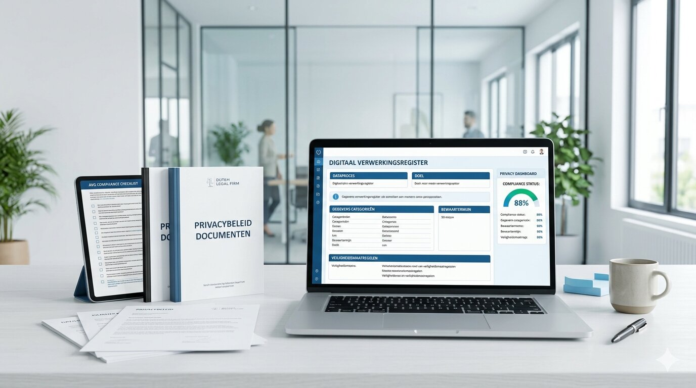 digitaal verwerkingsregister met privacy dashboard en AVG compliance documenten