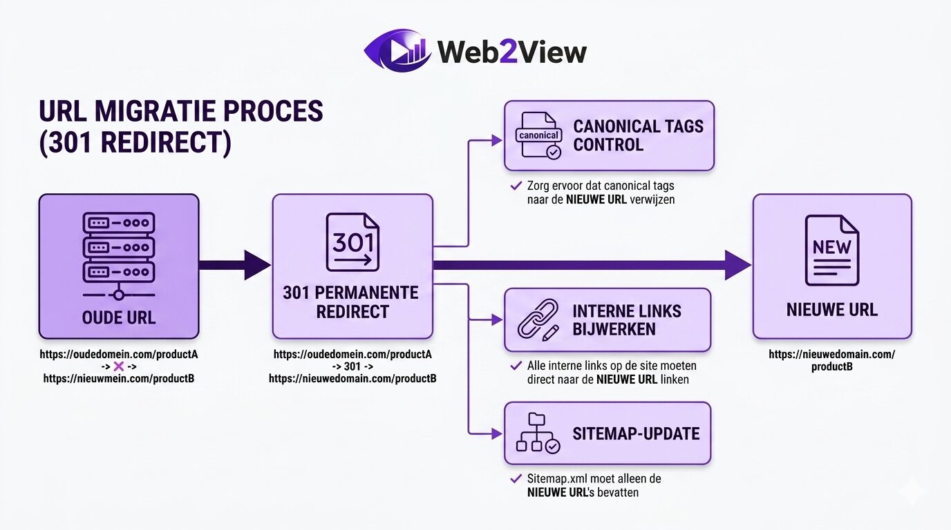 vergelijking van goede en slechte url structuur met duidelijke en onduidelijke urls