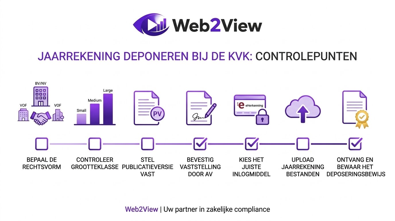 checklist voor jaarrekening deponeren bij de kvk met controlepunten voor juiste indiening