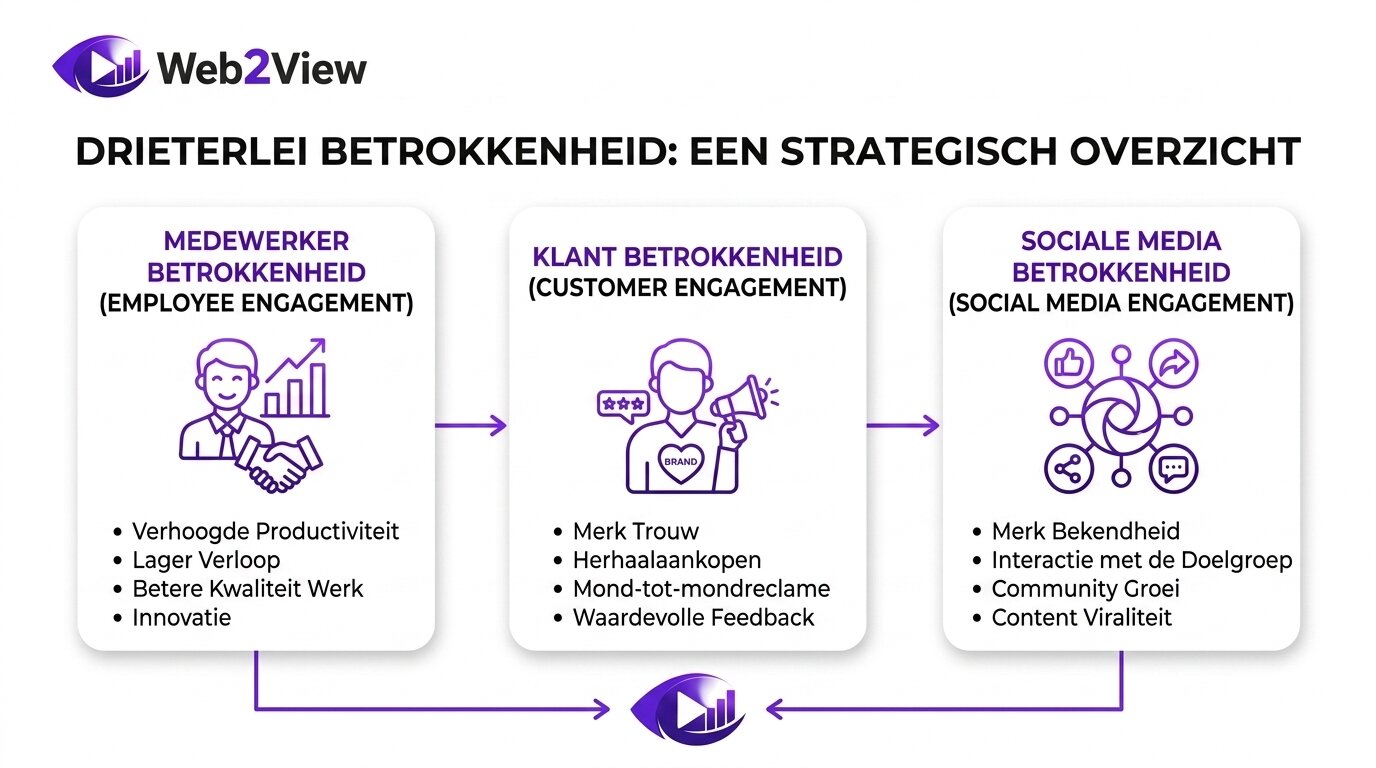 overzicht van employee engagement customer engagement en social media engagement