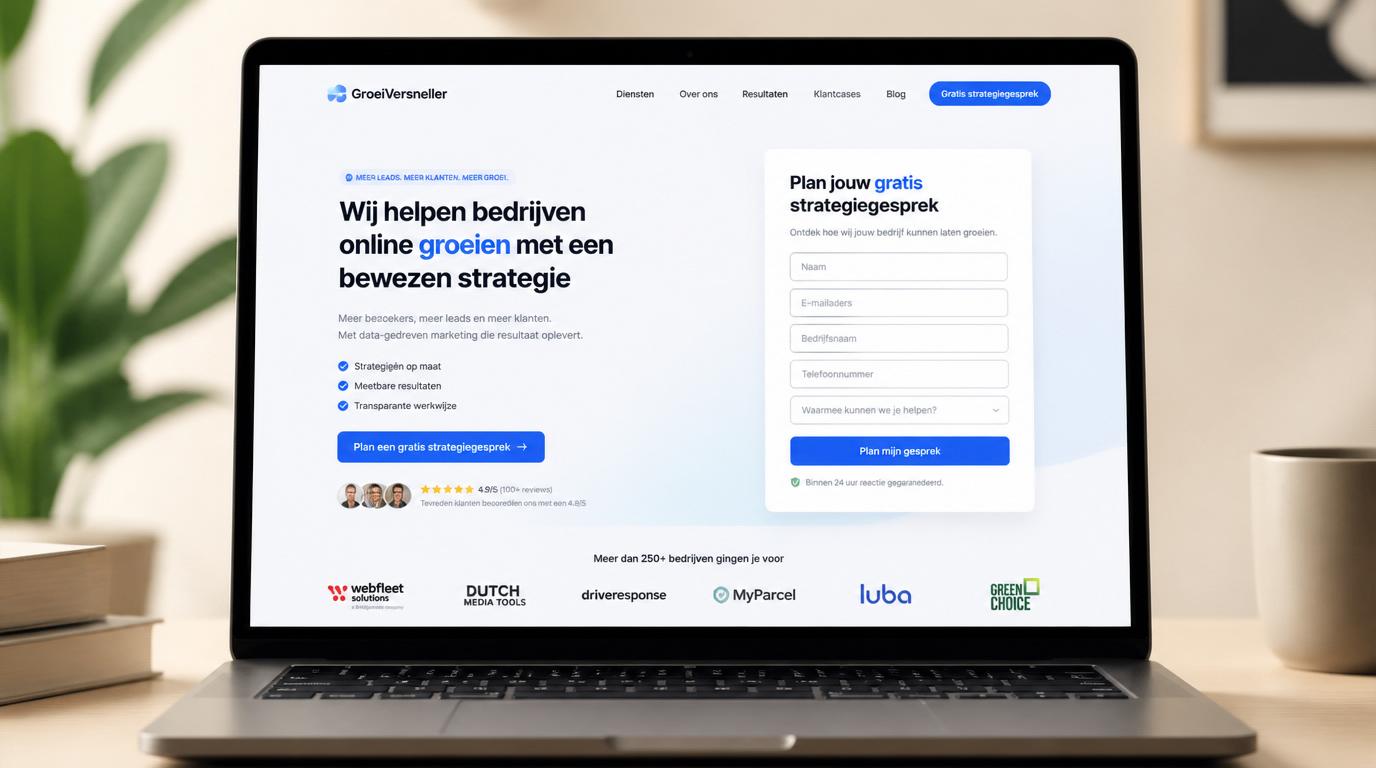 voorbeeld van een converterende landingspagina met call to action en formulier